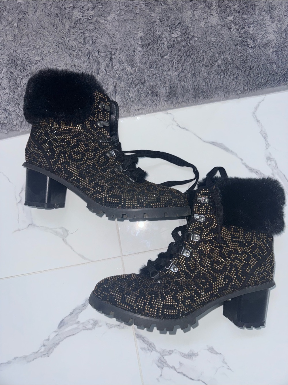 Cheetah Rhinestone Heel Boots! - Picture 2 of 5